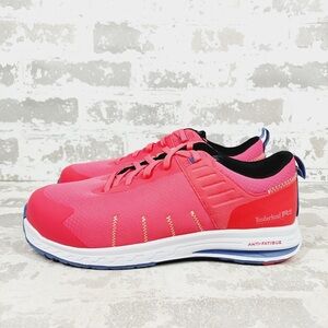 NEW Timberland PRO Overdrive Pink Composite Safety Toe Anti Fatigue T690